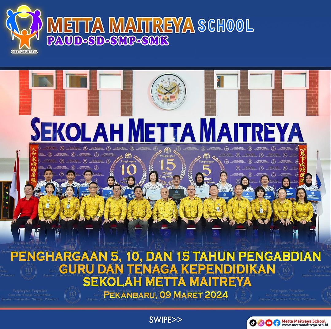 Penghargaan 5, 10, dan 15 Tahun Pengabdian Guru & Tenaga Kependidikan | SEKOLAH METTA MAITREYA